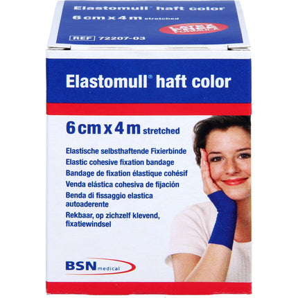 ELASTOMULL haft color 6 cmx4 m Fixierb.blau