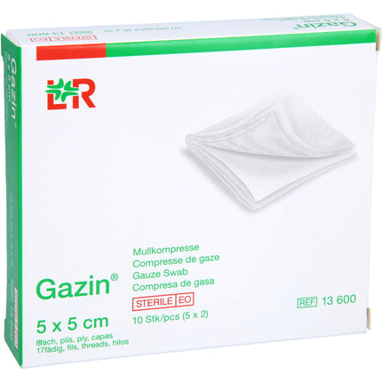 GAZIN Mullkomp.5x5 cm steril 8fach