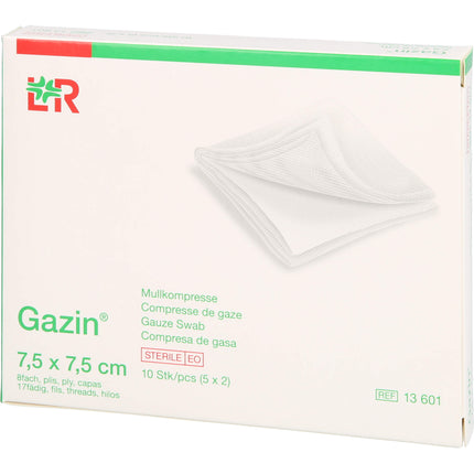 GAZIN Mullkomp.7,5x7,5 cm steril 8fach