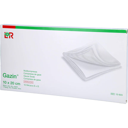 GAZIN Mullkomp.10x20 cm steril 8fach