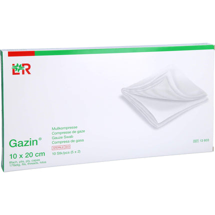 GAZIN Mullkomp.10x20 cm steril 8fach