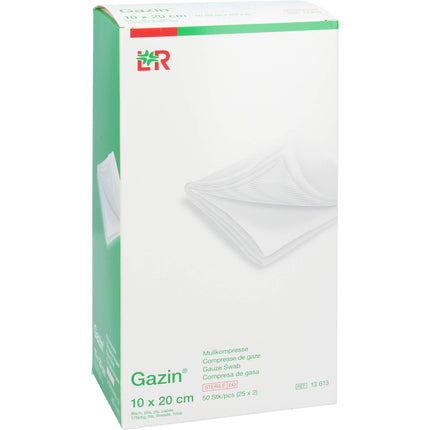 GAZIN Mullkomp.10x20 cm steril 8fach