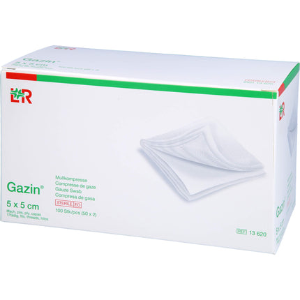 GAZIN Mullkomp.5x5 cm steril 8fach