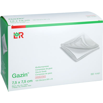GAZIN Mullkomp.7,5x7,5 cm steril 8fach