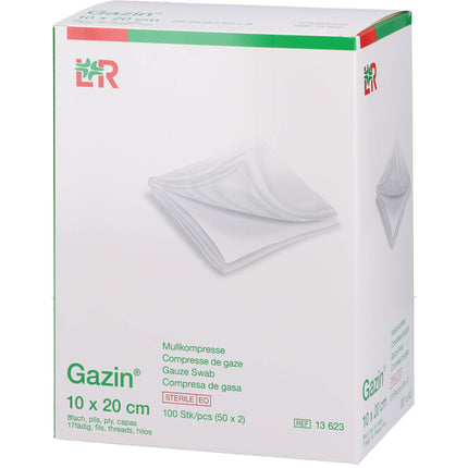 GAZIN Mullkomp.10x20 cm steril 8fach