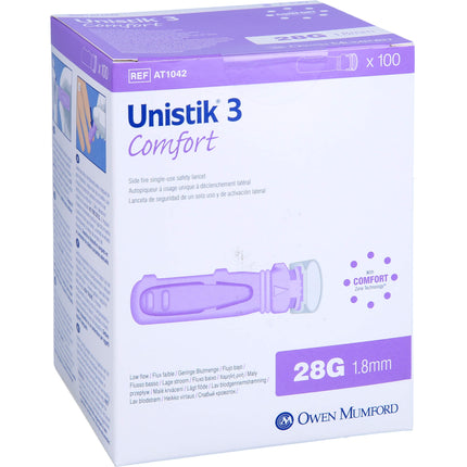 UNISTIK 3 Comfort 1,8 mm Eindr.Tiefe Stechhilfe