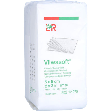 VLIWASOFT Vlieskompressen unsteril 5x5 cm 4l.