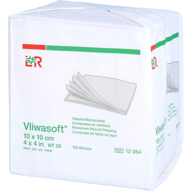 VLIWASOFT Vlieskompressen unsteril 10x10 cm 4l.