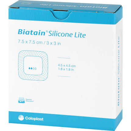 BIATAIN Silicone Lite Schaumverband 7,5x7,5 cm