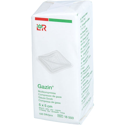 GAZIN Mullkomp.5x5 cm unsteril 8fach Op