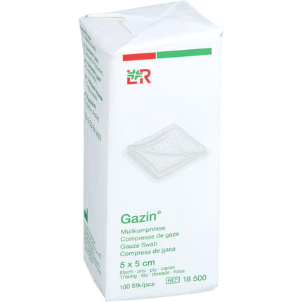 GAZIN Mullkomp.5x5 cm unsteril 8fach Op