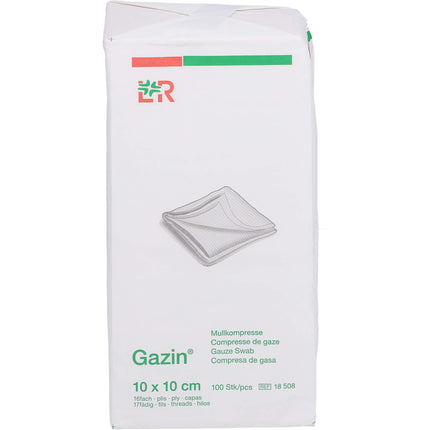 GAZIN Mullkomp.10x10 cm unsteril 16fach Op