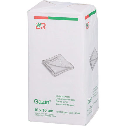 GAZIN Mullkomp.10x10 cm unsteril 16fach Op