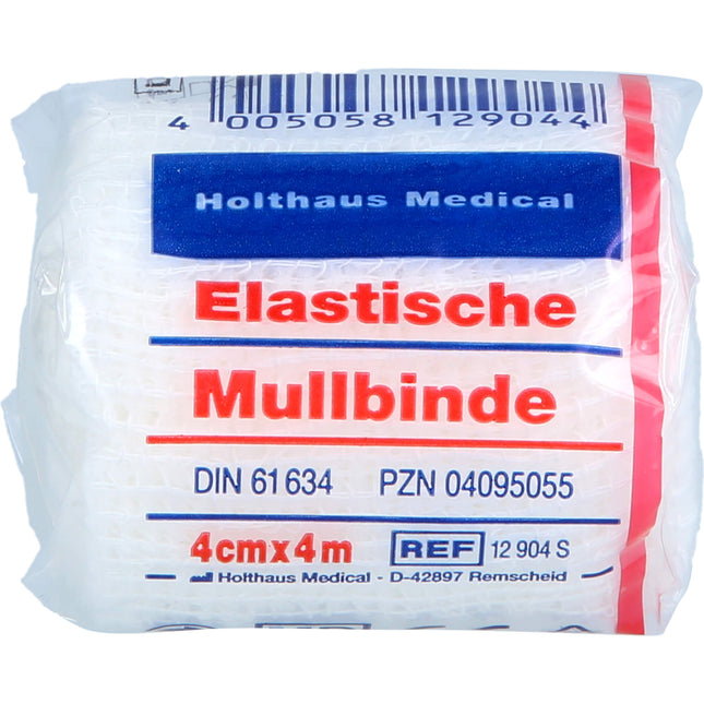 MULLBINDEN elastisch 4 cmx4 m