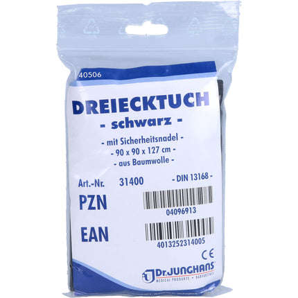 DREIECKTUCH schwarz 90x90x127 31400
