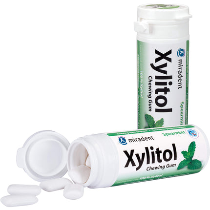 MIRADENT Xylitol Zahnpflegekaugummi Spearmint