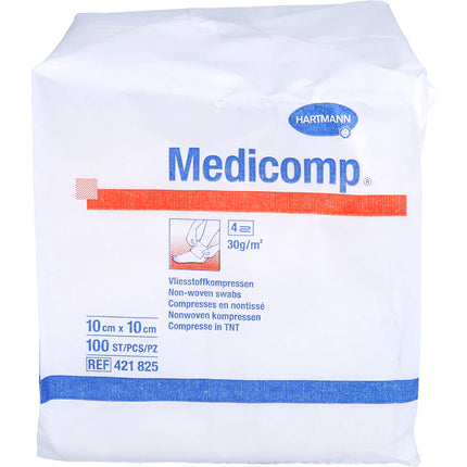 MEDICOMP Vlieskomp.unsteril 10x10 cm 4fach