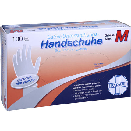 HANDSCHUHE Einmal Latex gepudert M