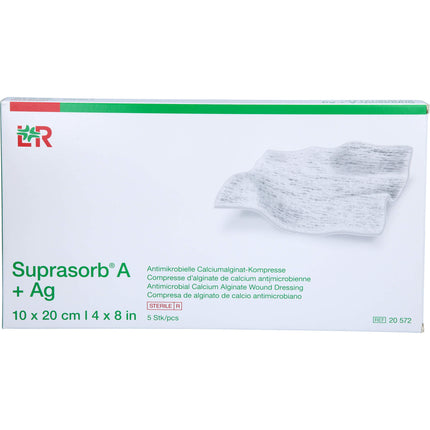 SUPRASORB A+Ag Antimik.Cal.Alginat Kompr.10x20 cm