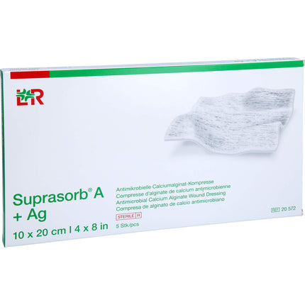 SUPRASORB A+Ag Antimik.Cal.Alginat Kompr.10x20 cm