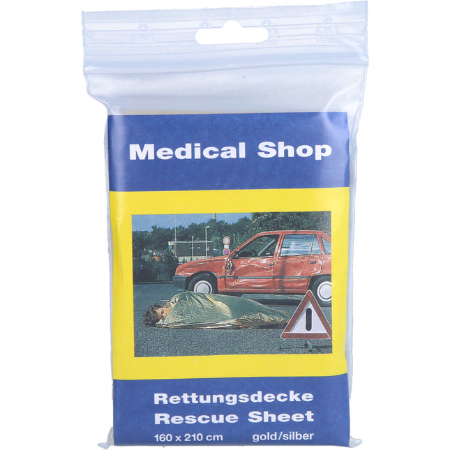 RETTUNGSDECKE YPSISAVE 160x210 cm gold/silber