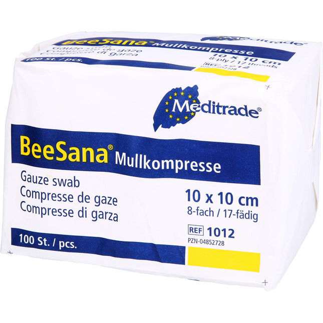 MULLKOMPRESSEN 10x10 cm unsteril 8fach
