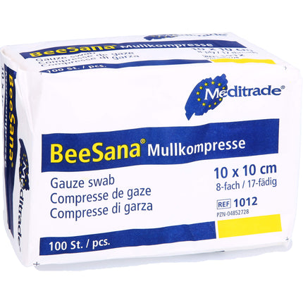 MULLKOMPRESSEN 10x10 cm unsteril 8fach