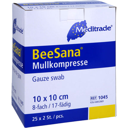 MULLKOMPRESSEN 10x10 cm steril 8fach