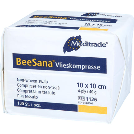 VLIESKOMPRESSEN unsteril 10x10 cm 4fach 40g