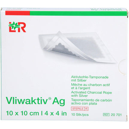 VLIWAKTIV AG Aktivkohle Tampon.m.Silber 10x10 cm