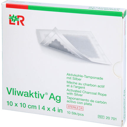 VLIWAKTIV AG Aktivkohle Tampon.m.Silber 10x10 cm