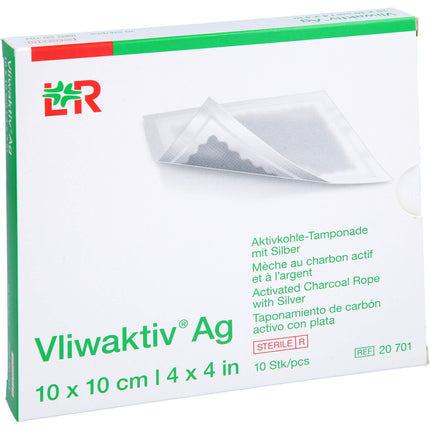 VLIWAKTIV AG Aktivkohle Tampon.m.Silber 10x10 cm