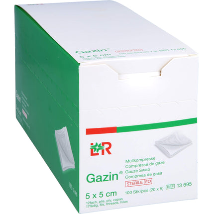 GAZIN Mullkomp.5x5 cm steril 12fach