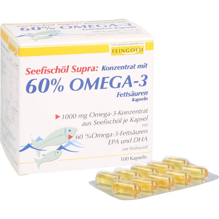 SEEFISCHÖL Supra m.60% Omega-3-Fetts.Weichkaps.