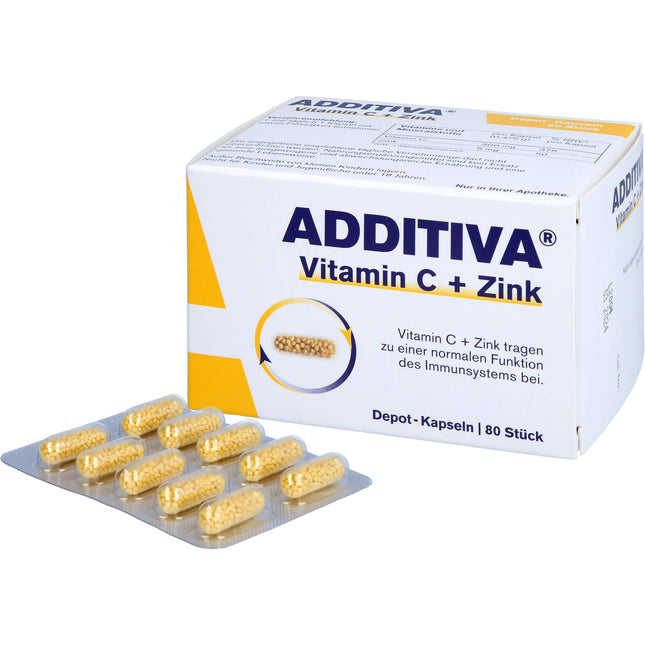 ADDITIVA Vitamin C+Zink Depotkaps.Aktionspackung