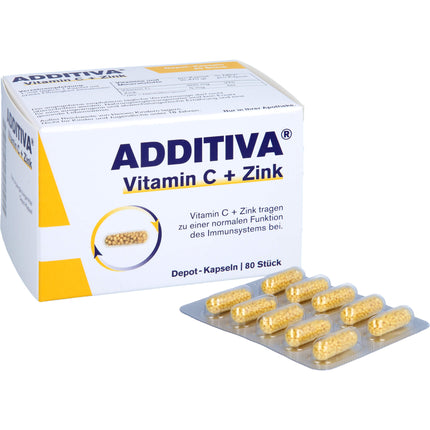 ADDITIVA Vitamin C+Zink Depotkaps.Aktionspackung