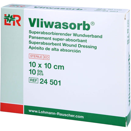 VLIWASORB superabsorb.Saugkomp.steril 10x10 cm