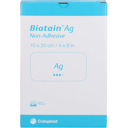 BIATAIN Ag Schaumverband 10x20 cm nicht haftend