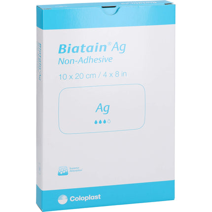 BIATAIN Ag Schaumverband 10x20 cm nicht haftend
