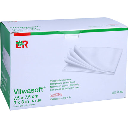 VLIWASOFT Vlieskompressen steril 7,5x7,5 cm 4l.