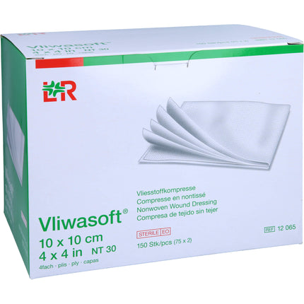 VLIWASOFT Vlieskompressen steril 10x10 cm 4l.