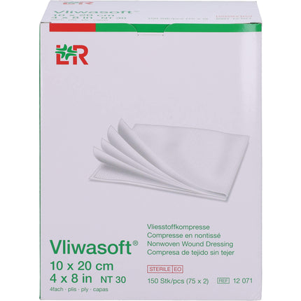 VLIWASOFT Vlieskompressen steril 10x20 cm 4l.