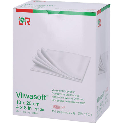 VLIWASOFT Vlieskompressen steril 10x20 cm 4l.