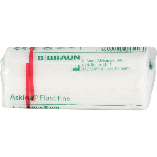 ASKINA Elast Fine Binde 8 cmx4 m cellophaniert