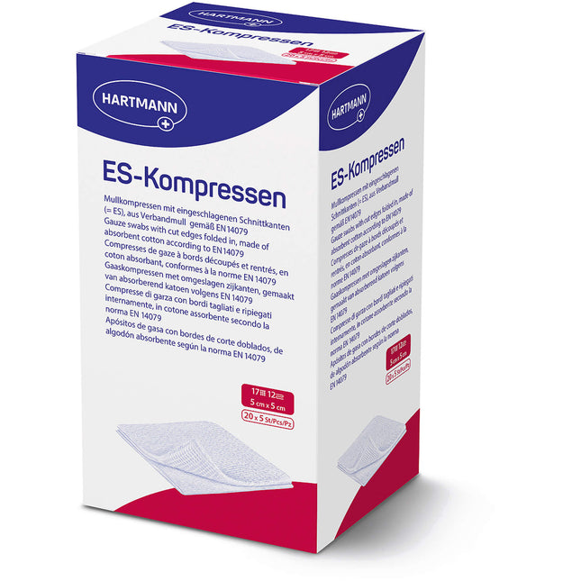 ES-KOMPRESSEN steril 5x5 cm 12fach Großpackung