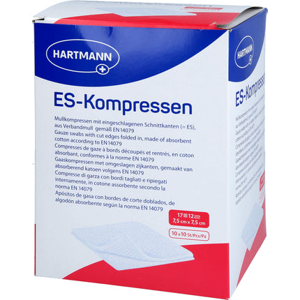 ES-KOMPRESSEN steril 7,5x7,5 cm 12fach Großpackung