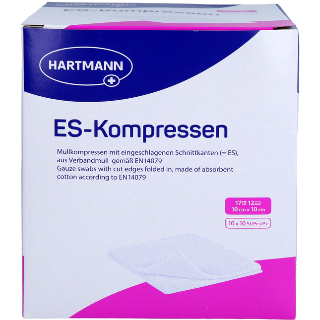 ES-KOMPRESSEN steril 10x10 cm 12fach Großpackung