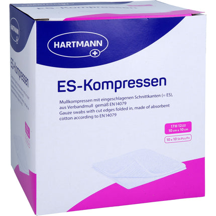 ES-KOMPRESSEN steril 10x10 cm 12fach Großpackung