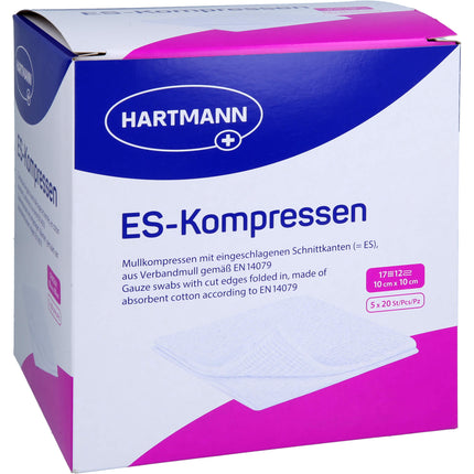 ES-KOMPRESSEN steril 10x10 cm 12fach Großpackung