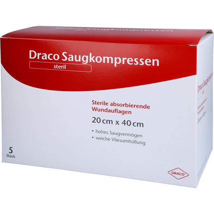 SAUGKOMPRESSEN steril 20x40 cm Draco